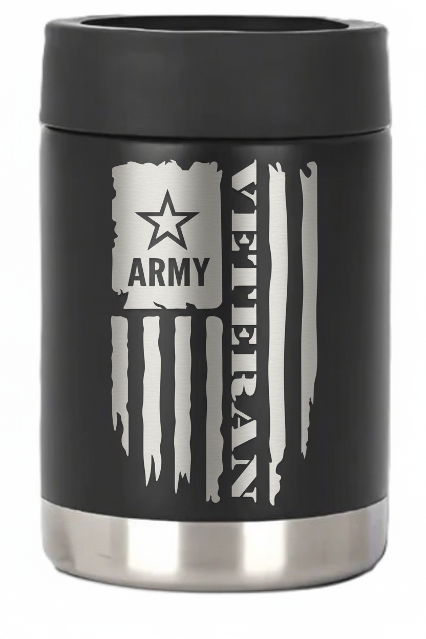 12oz Veteran Can Cooler