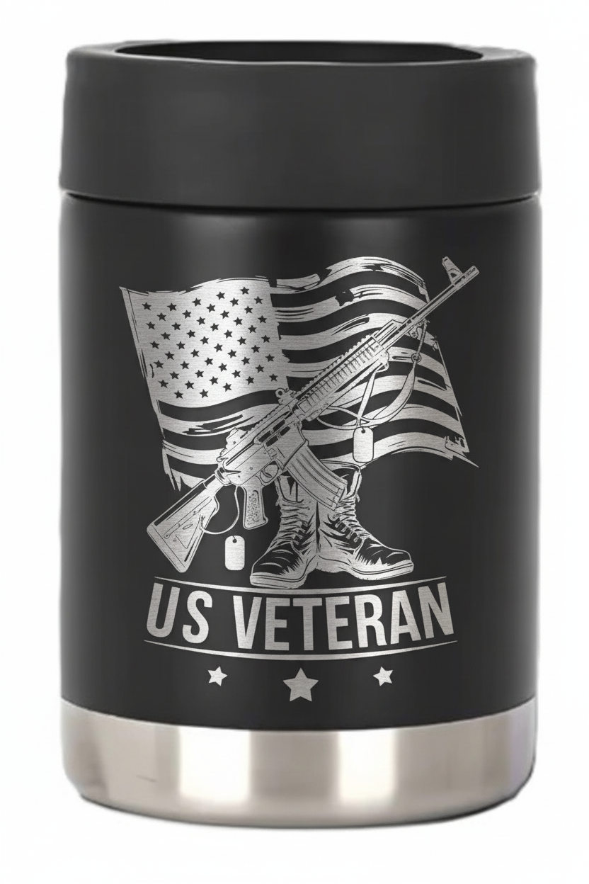 12oz Veteran Can Cooler