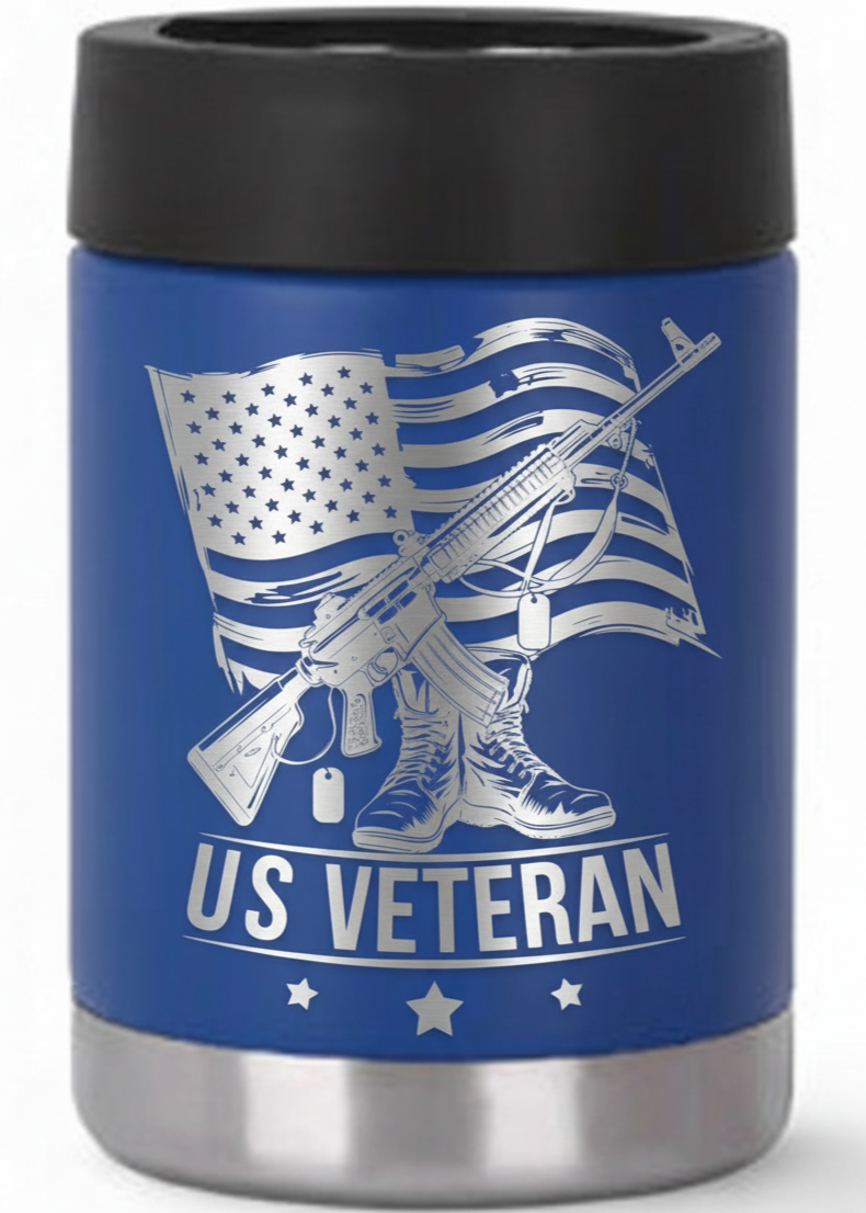 12oz Veteran Can Cooler