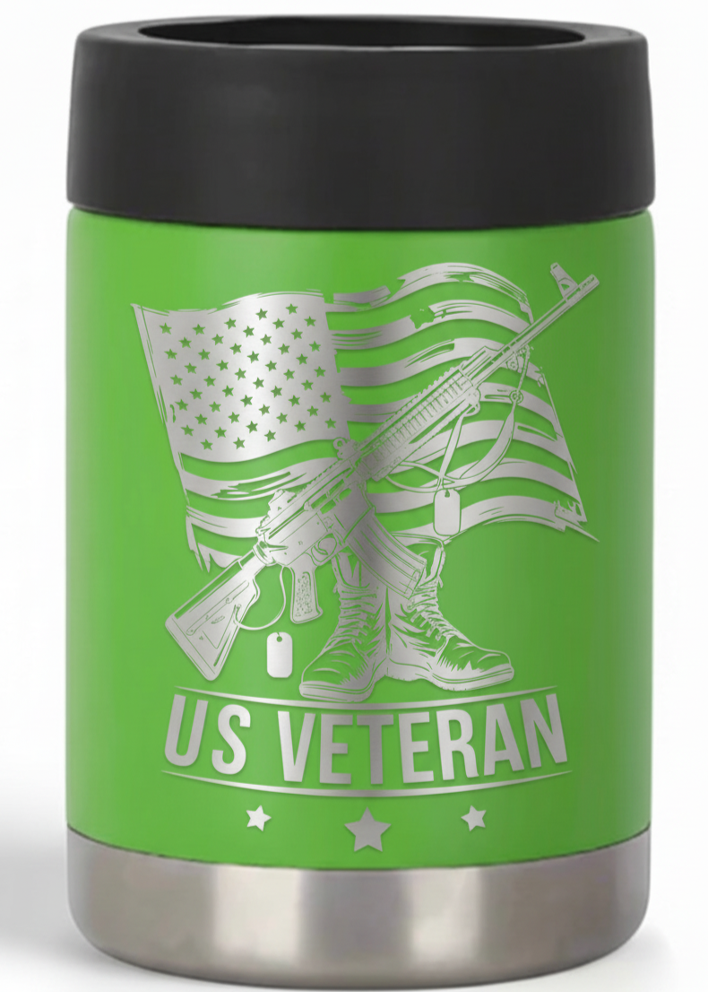 12oz Veteran Can Cooler