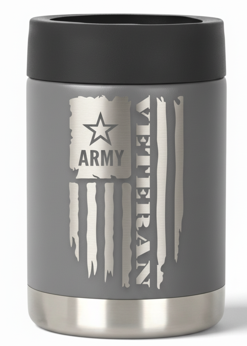 12oz Veteran Can Cooler