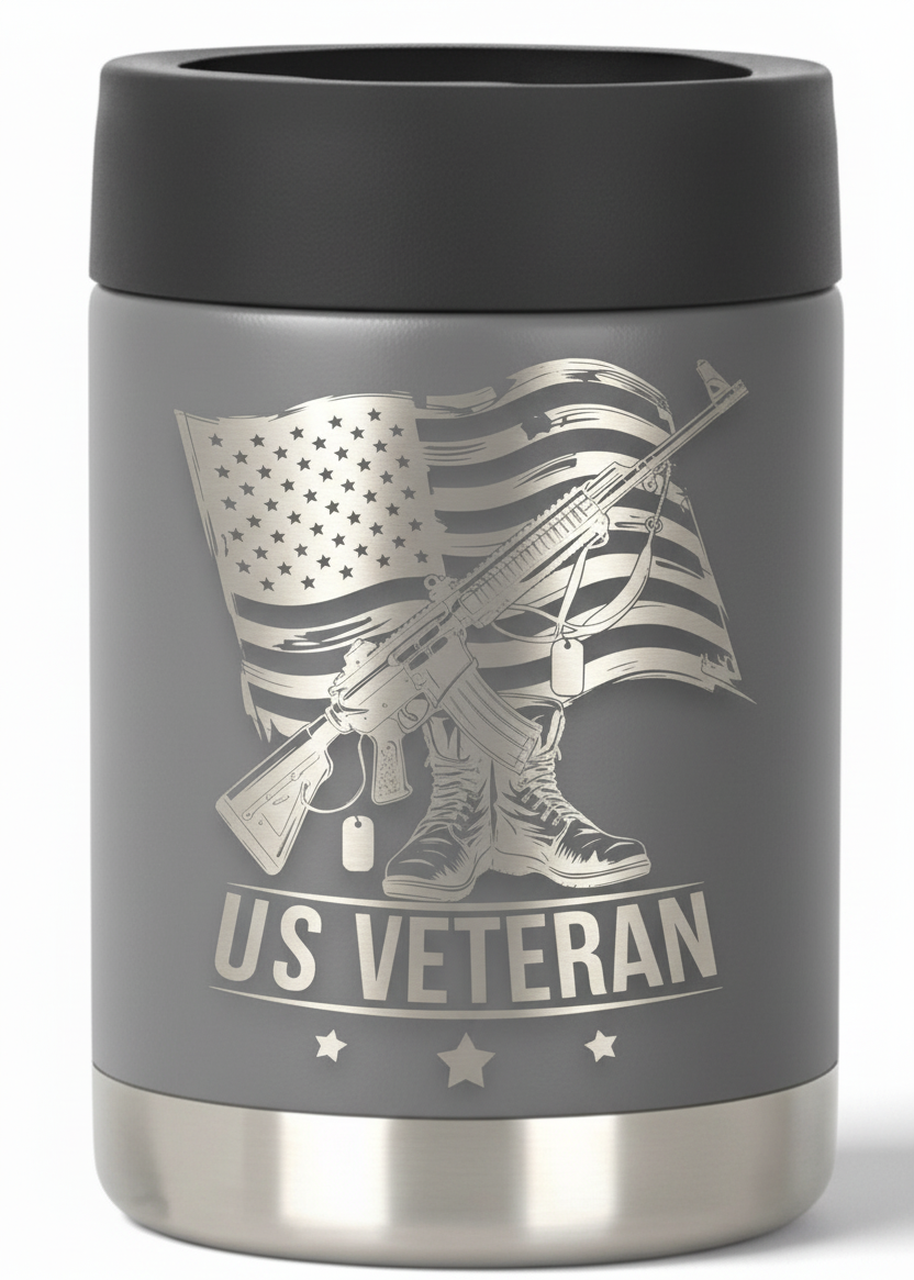 12oz Veteran Can Cooler