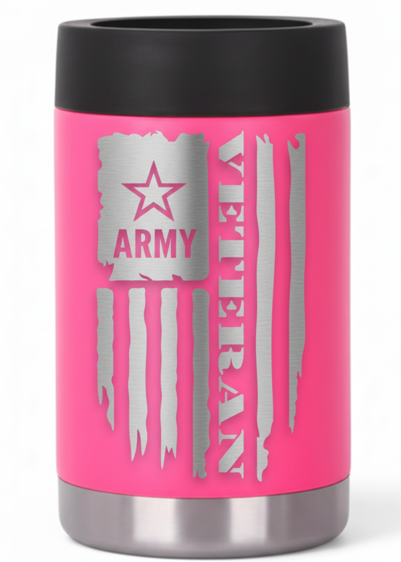 12oz Veteran Can Cooler