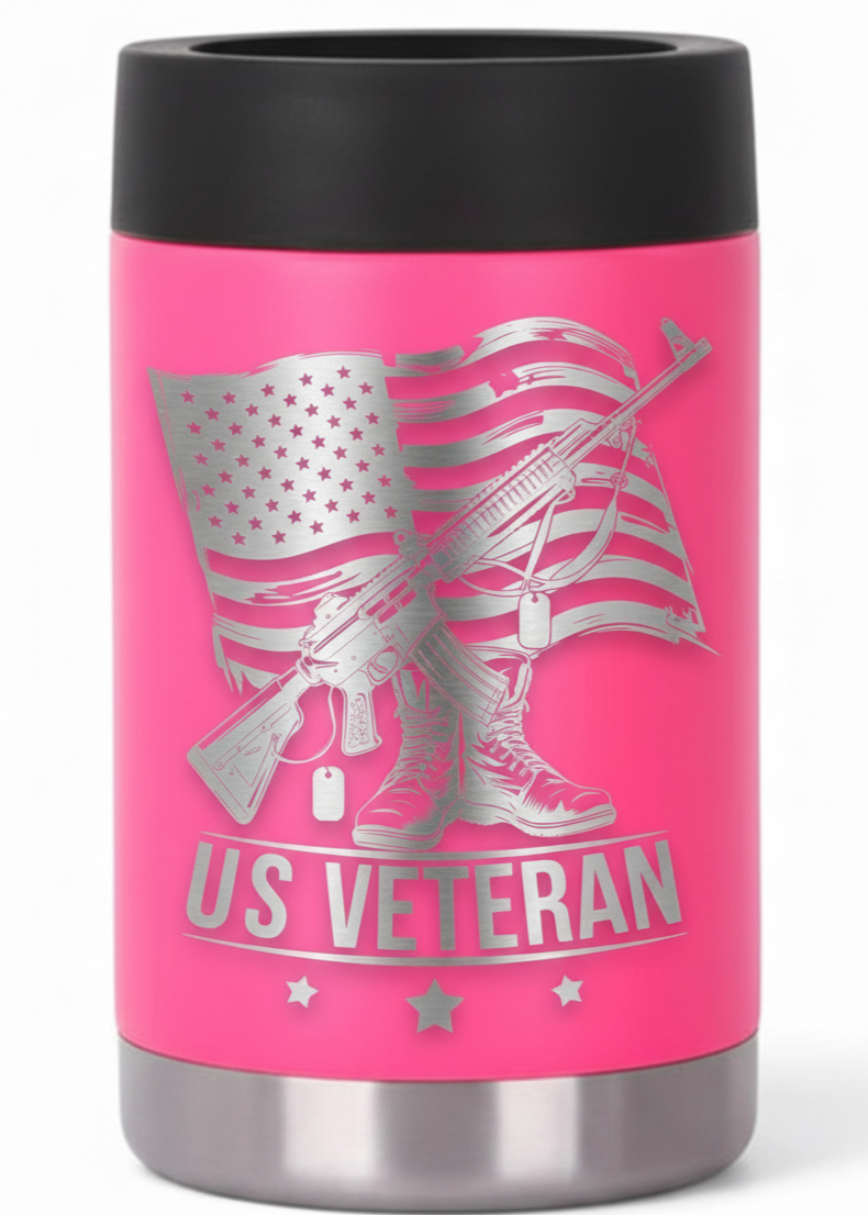 12oz Veteran Can Cooler