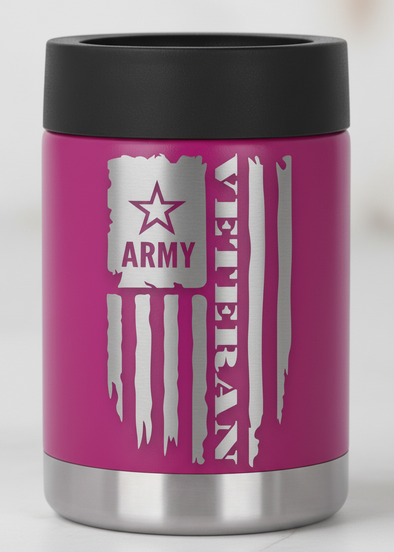 12oz Veteran Can Cooler