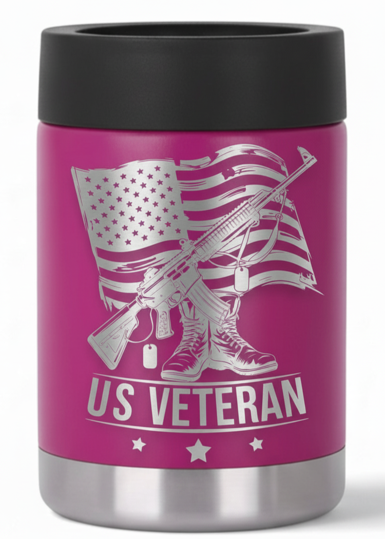 12oz Veteran Can Cooler