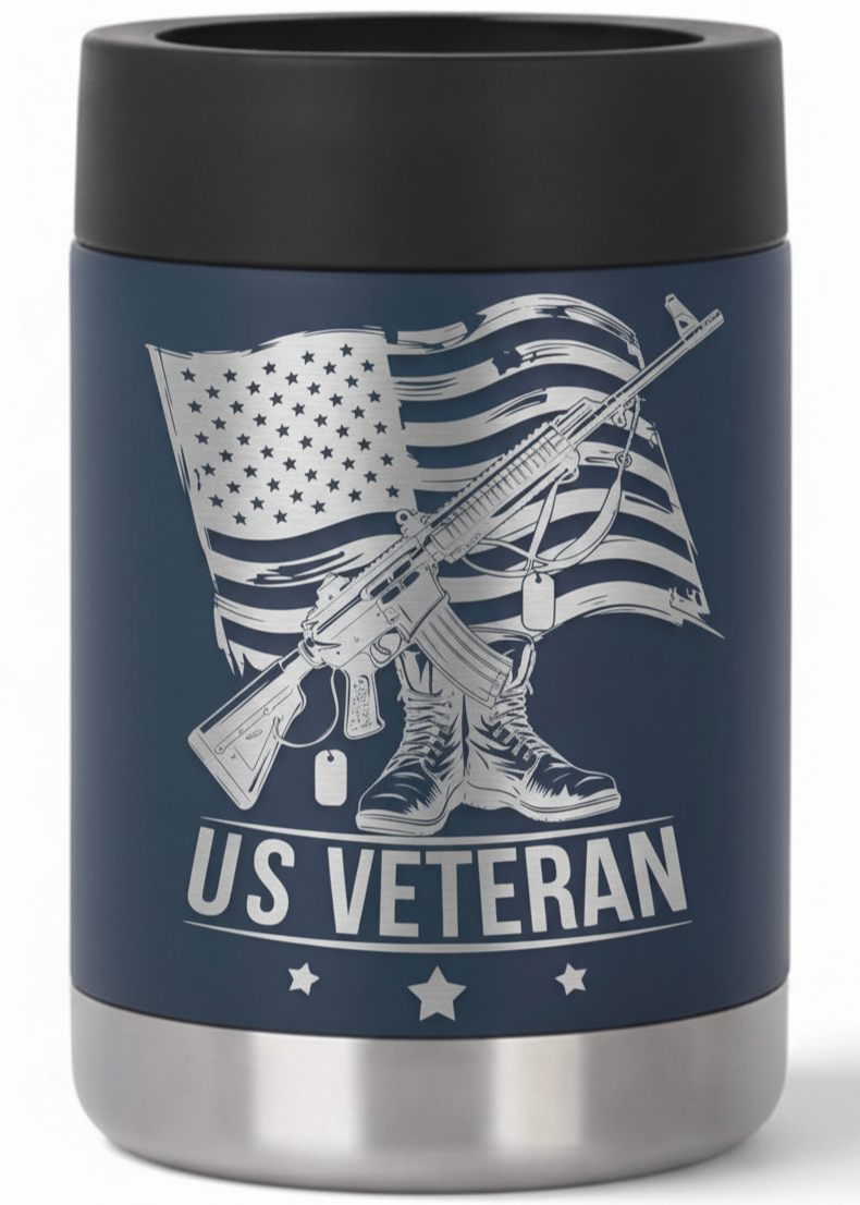 12oz Veteran Can Cooler