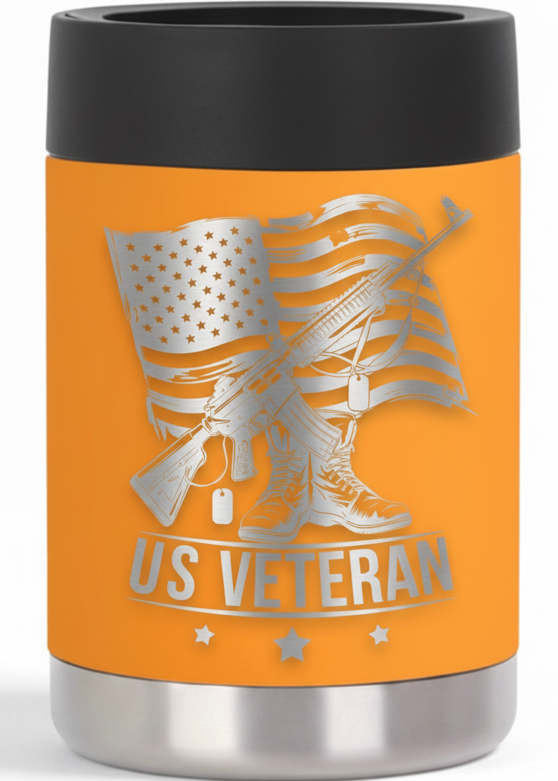 12oz Veteran Can Cooler