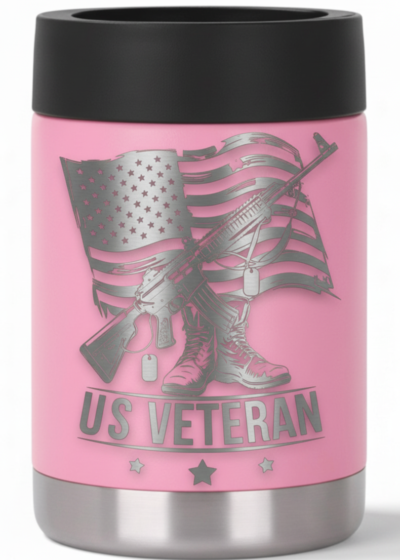 12oz Veteran Can Cooler