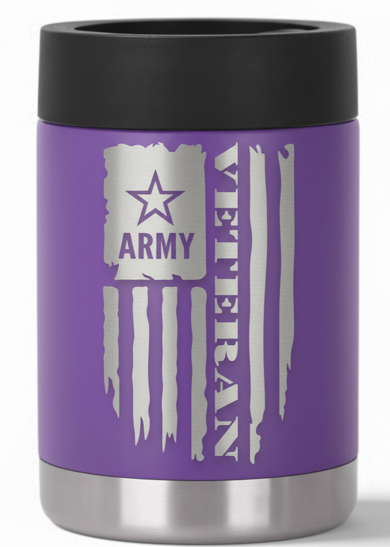 12oz Veteran Can Cooler