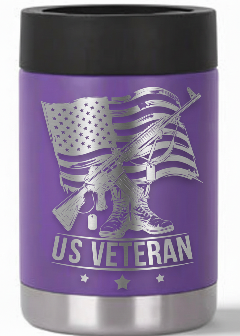 12oz Veteran Can Cooler