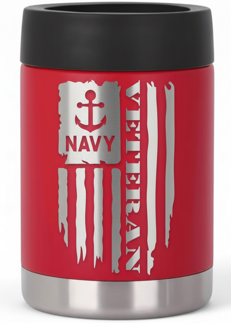 12oz Veteran Can Cooler