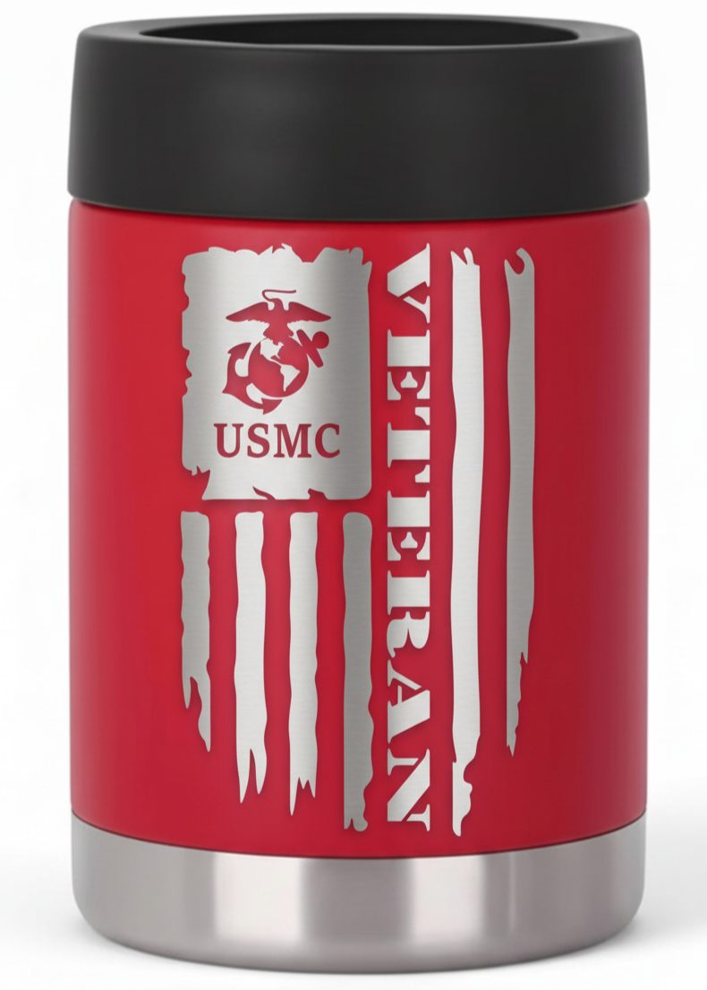 12oz Veteran Can Cooler