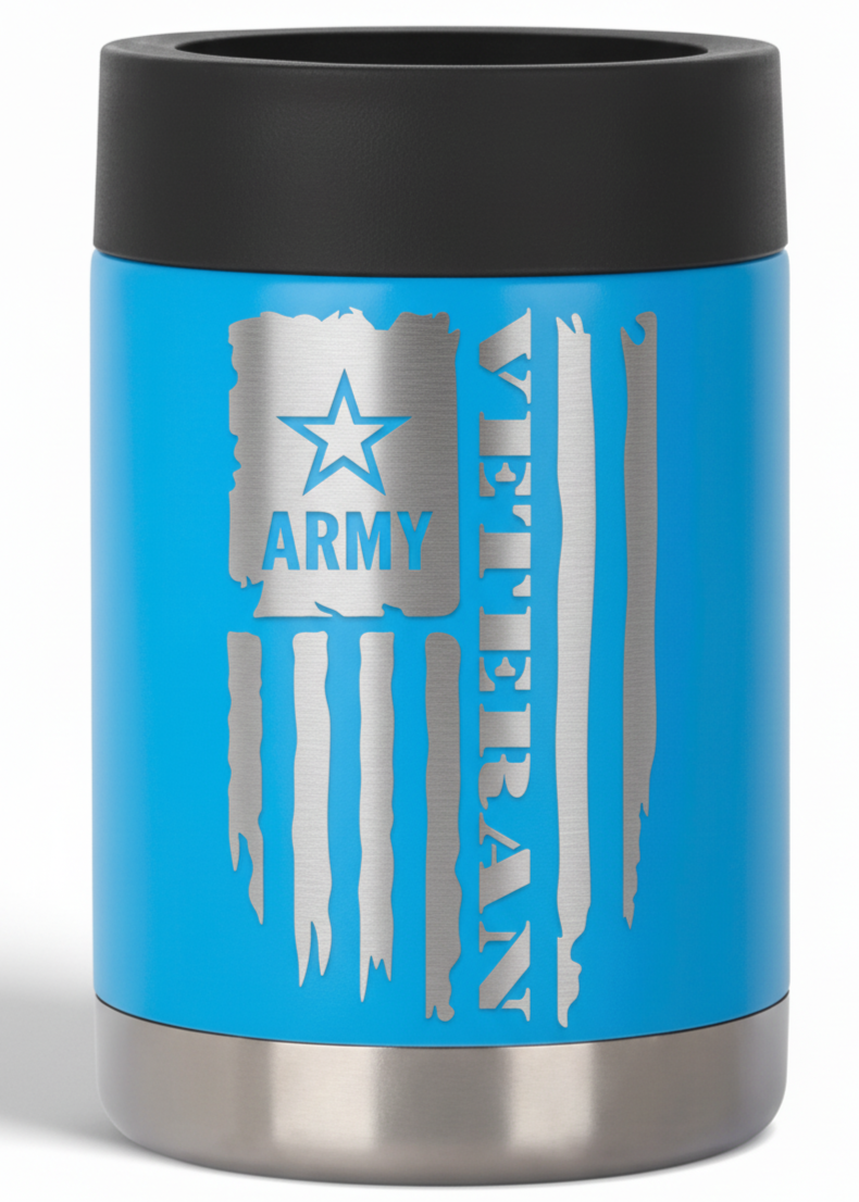 12oz Veteran Can Cooler