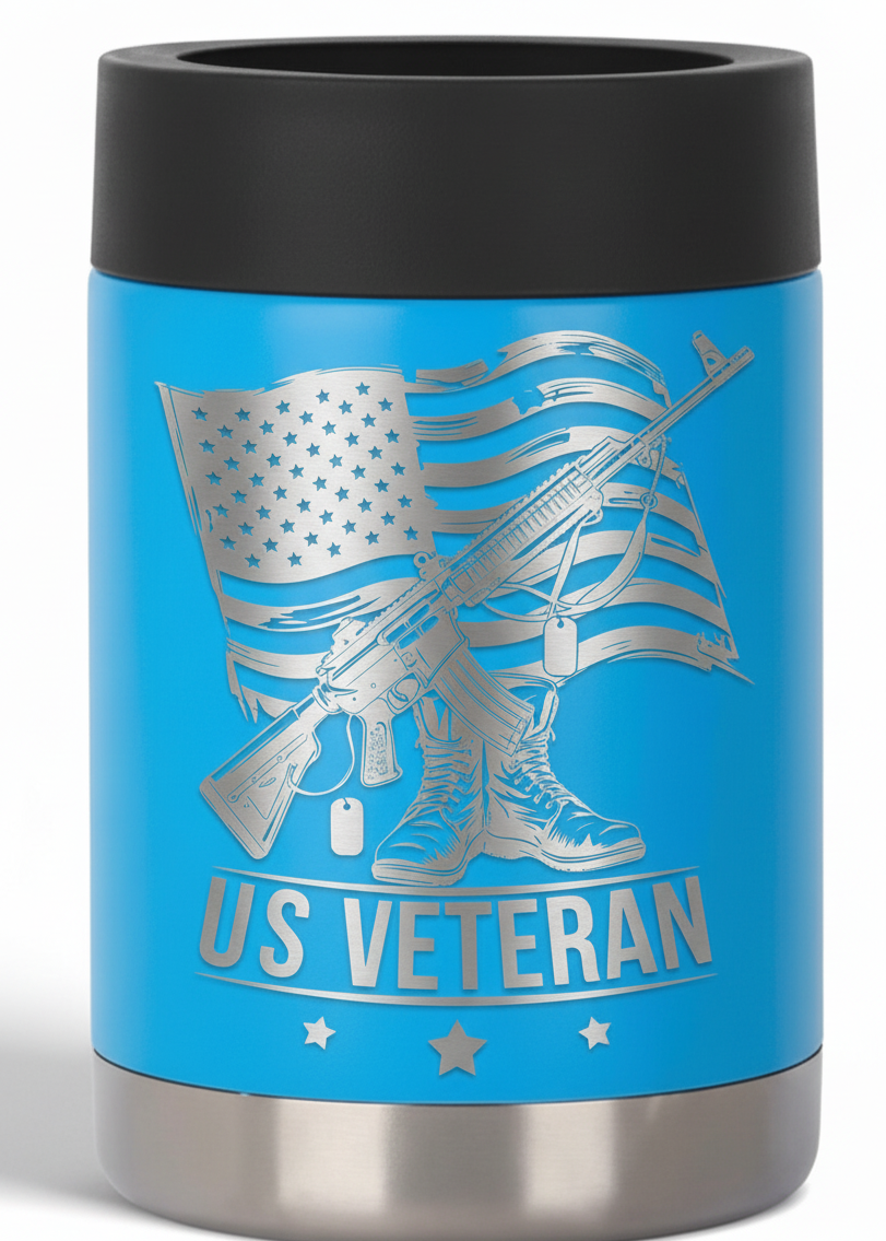 12oz Veteran Can Cooler
