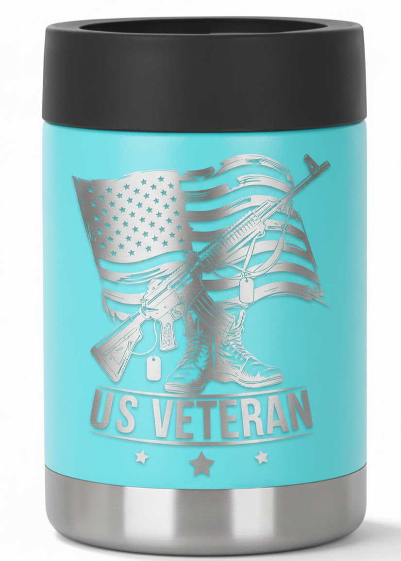 12oz Veteran Can Cooler