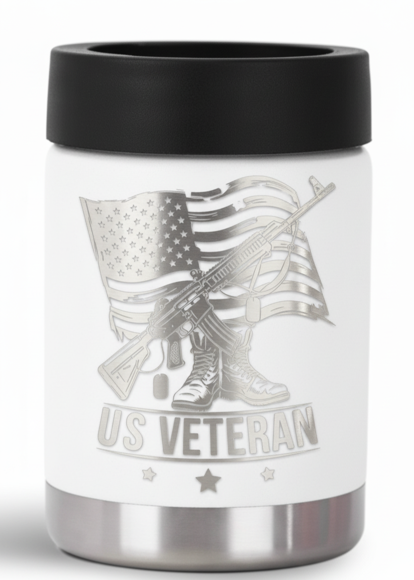 12oz Veteran Can Cooler