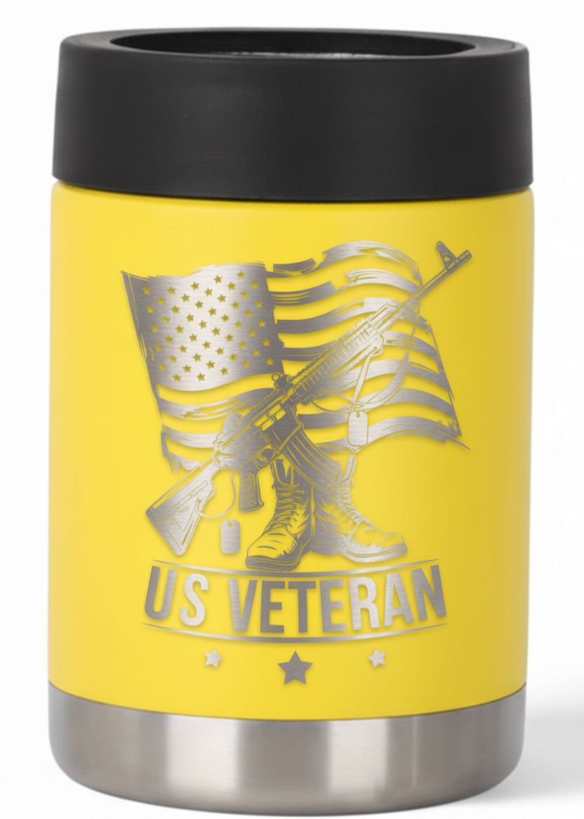 12oz Veteran Can Cooler