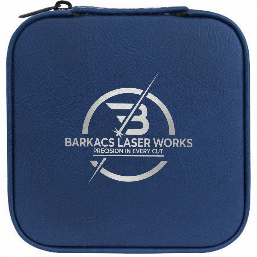 Customizable Engraved Leatherette Jewelry Travel Box