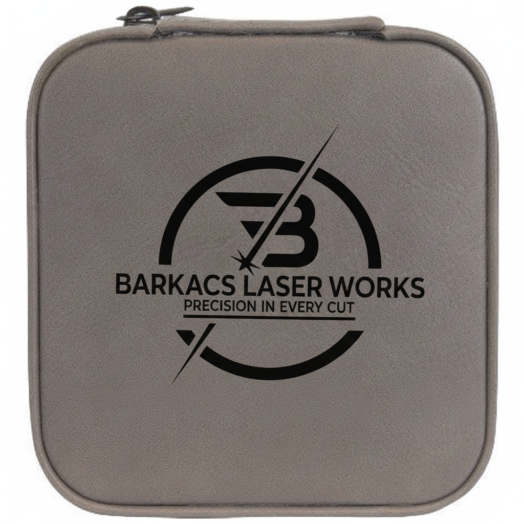 Customizable Engraved Leatherette Jewelry Travel Box