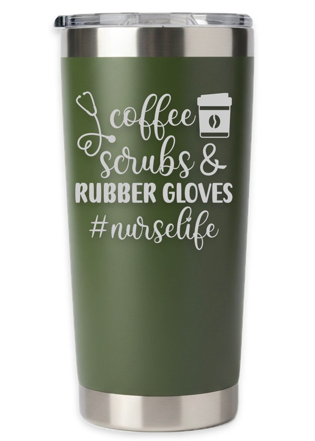 Coffee Scrubs And Rubber Gloves Nurse Life Tumbler