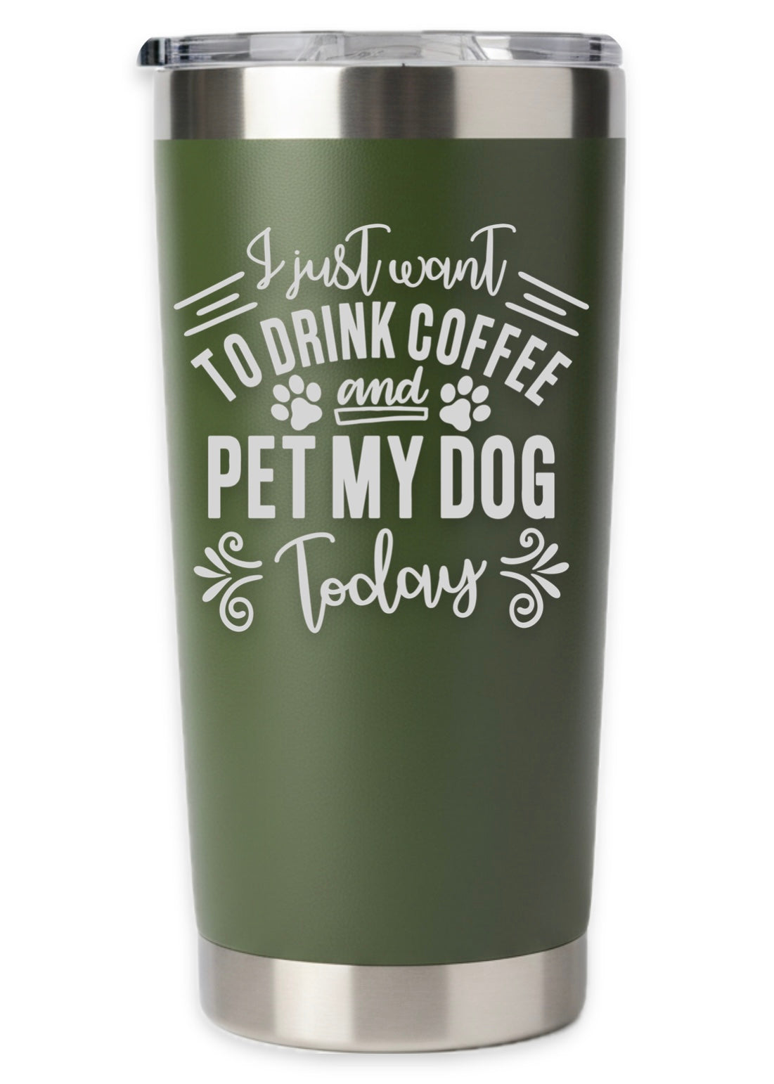 I Just Want To Drink Coffee and Pet My Dog Tumbler