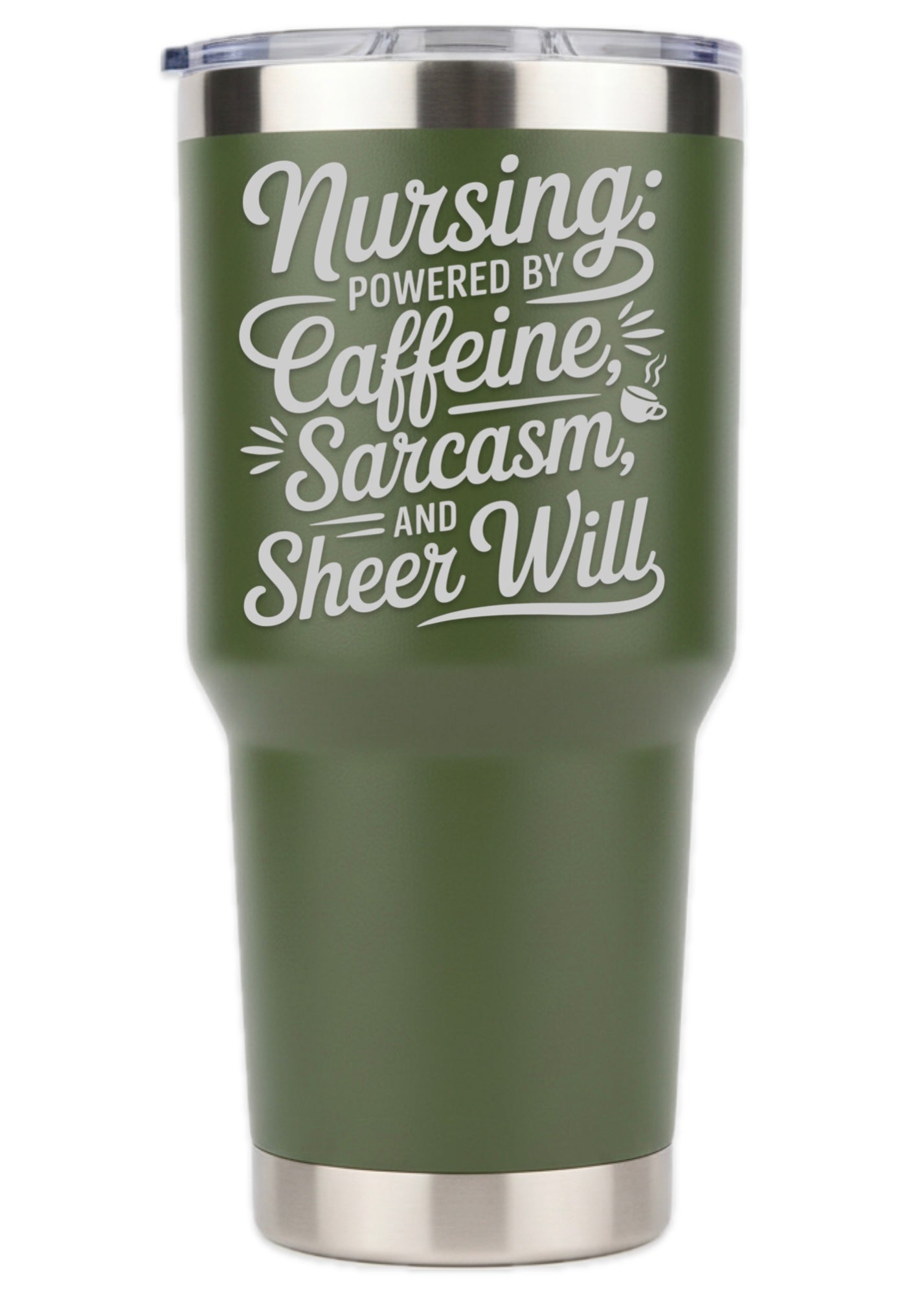 Nursing Powered By Caffeine, Sarcasm, and Sheer Will Tumbler