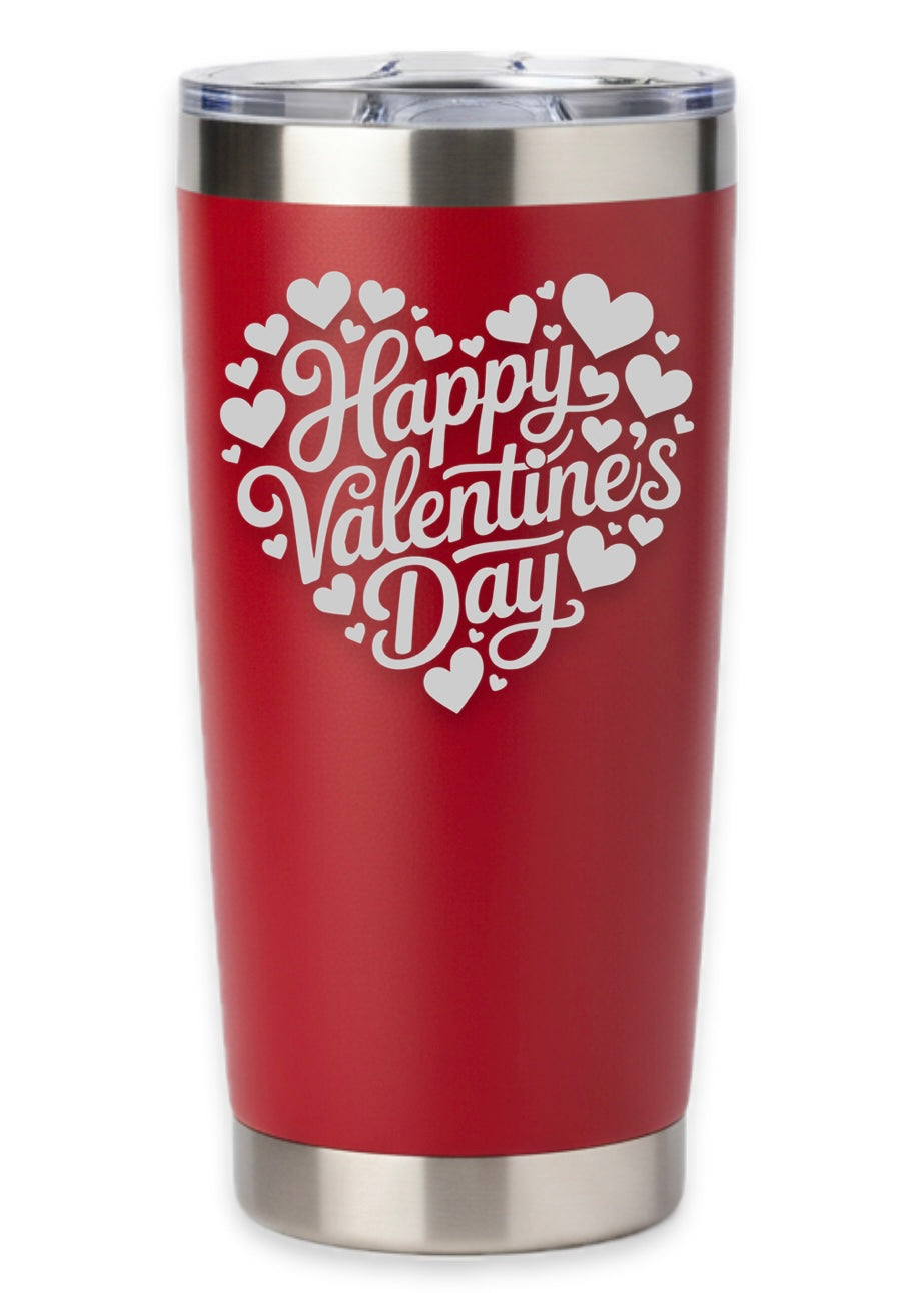 Happy Valentines Day Hearts Tumbler