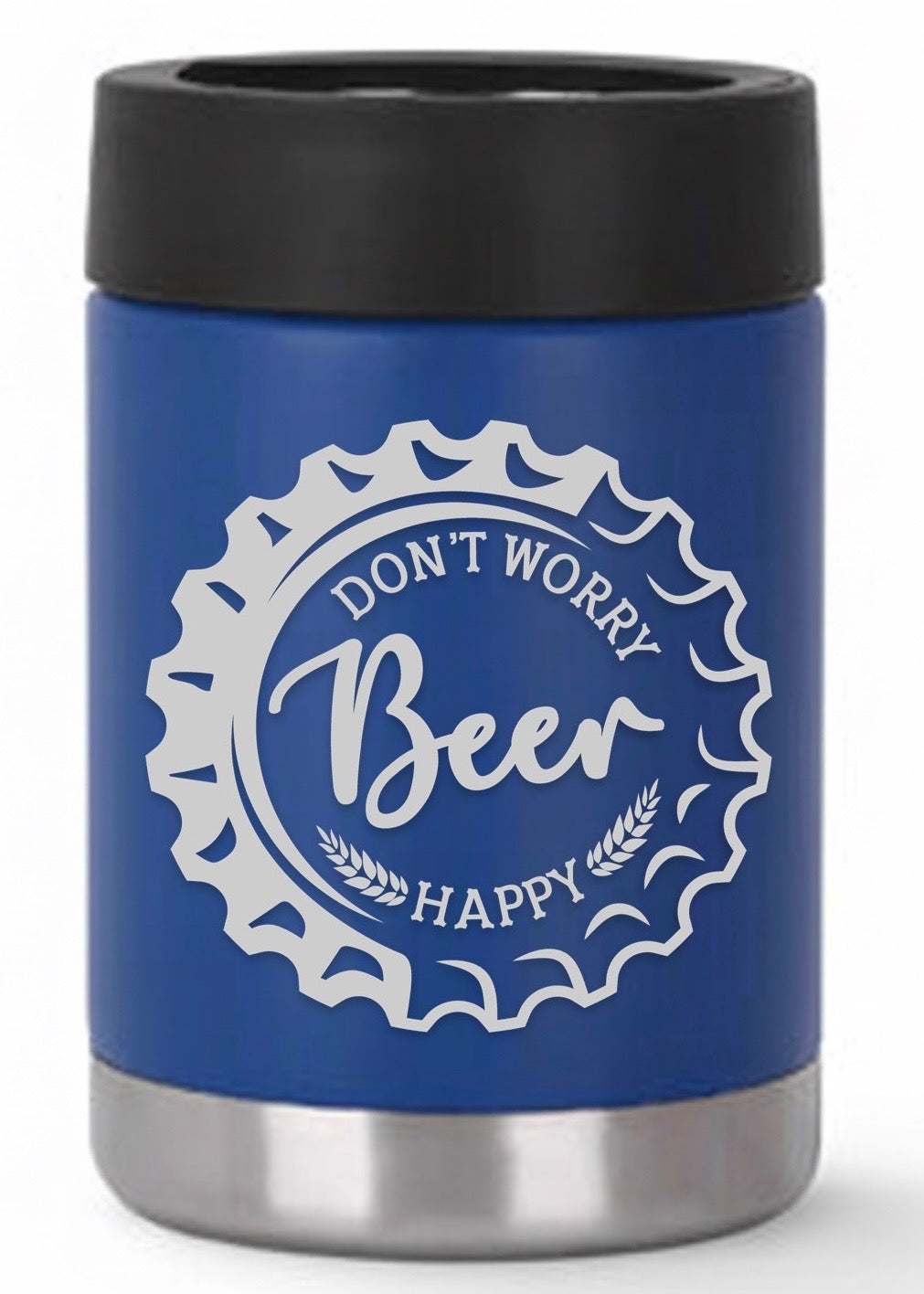 12oz Don't Worry Beer Happy Can Cooler