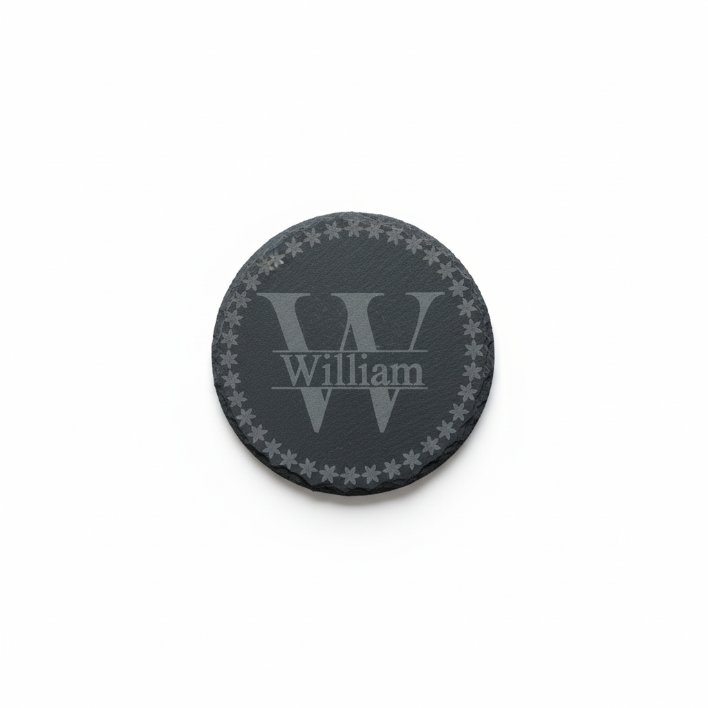 Customizable Slate Coaster Set