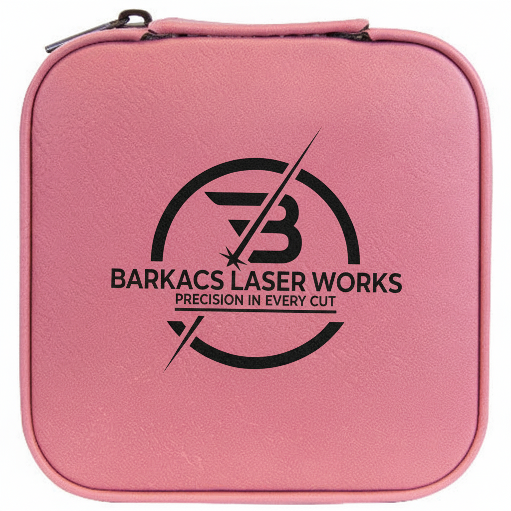 Customizable Engraved Leatherette Jewelry Travel Box