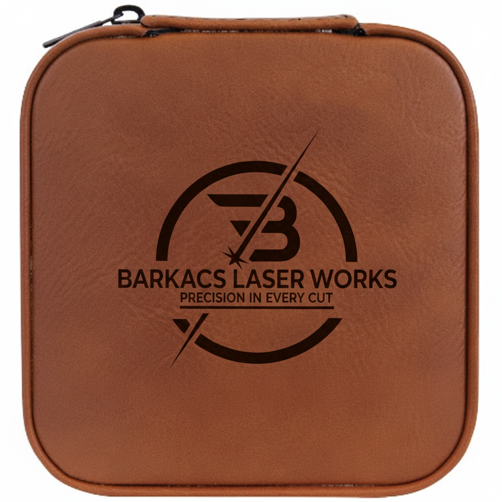 Customizable Engraved Leatherette Jewelry Travel Box