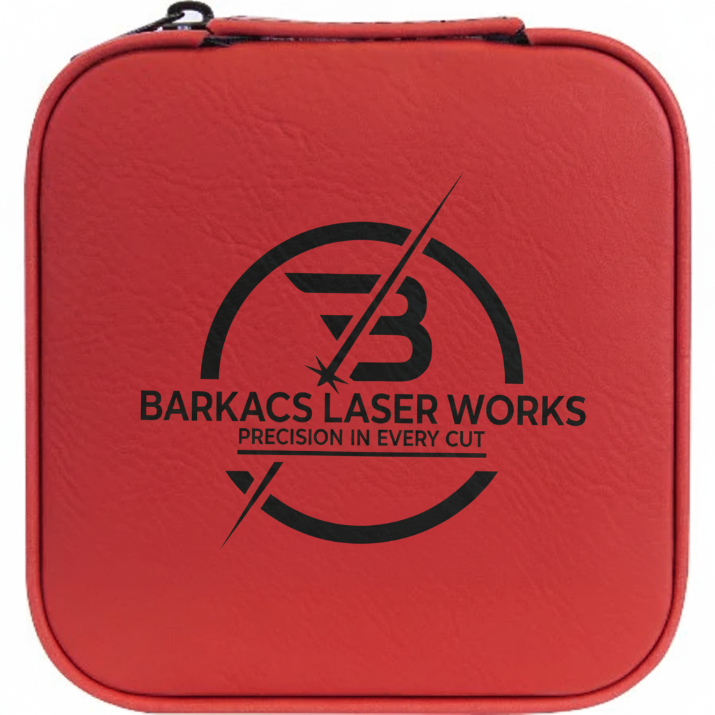 Customizable Engraved Leatherette Jewelry Travel Box