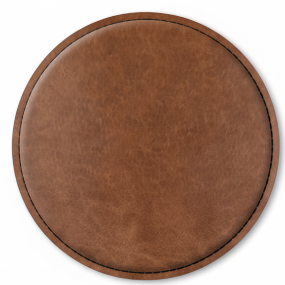 4" Fully Customizable Leatherette Coaster Set