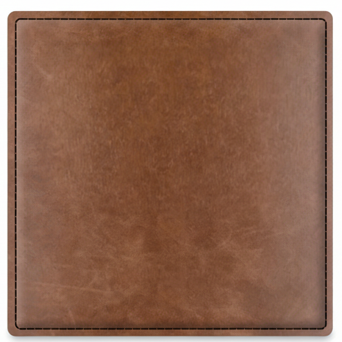 4" Fully Customizable Leatherette Coaster Set