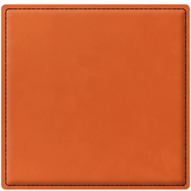 4" Fully Customizable Leatherette Coaster Set