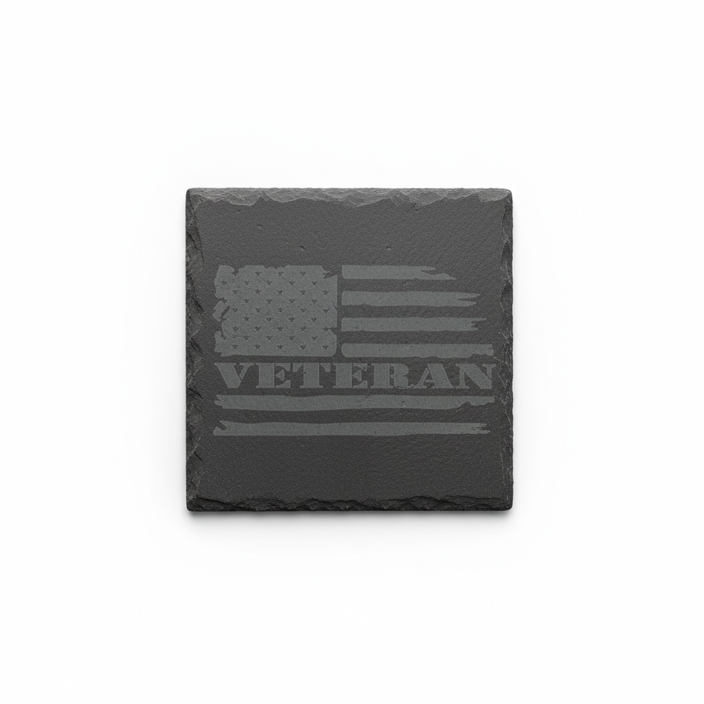 Customizable Slate Coaster Set